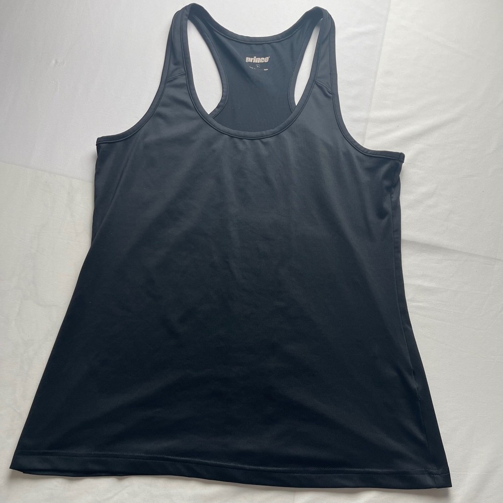 Prince Womens Black Racerback Athletic Tank‎ Top Sleeveless Sport